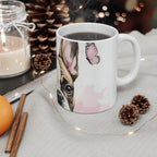 French Bulldog Watercolor Butterfly Bloom Coffee Mug | Premium Dog Prints | Tritan — detail view