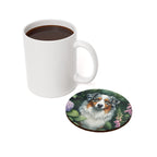 Australian Shepherd Watercolor Garden Peek Drink Coaster | Premium Dog Prints | Tritan — view 4 of 6