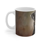 Miniature Schnauzer Oil Portrait Ceramic Mug 11oz | Premium Dog Art | Tritan
