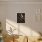 Beagle Renaissance Royal Portrait Canvas Wall Art, Regal Dog Painting, Beagle Lover Gift, Stretched Canvas