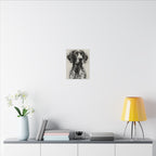 German Shorthaired Pointer Charcoal Portrait Canvas Print | GSP Dog Wall Art Gift