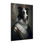 Border Collie Renaissance Royal Portrait Canvas Wall Art, Regal Dog Painting, Border Collie Lover Gift, Stretched Canvas