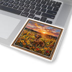 Dachshund Acrylic Gallery Print Sunset Prairie Kiss-Cut Stickers | Premium Dog Prints | Tritan — view 7 of 12