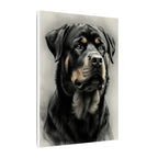 Rottweiler Charcoal Portrait Canvas Print | Dog Wall Art Decor | Pet Lover Gift | Modern Animal Artwork