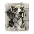 Beagle Charcoal Portrait Throw Blanket | Premium Dog Prints | Tritan — view 3 of 9
