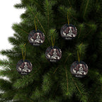 Pack of 5 Cavalier King Charles Spaniel Christmas ornaments on a Christmas tree