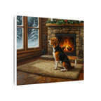 Beagle Wall Art Canvas Print, Dog Mom Gift, Acrylic Painting Pet Portrait, Stretched Canvas Decor, Ready to Hang Dog Lover Art