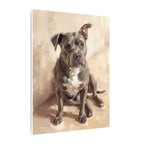 Blue Staffy — Painted Portrait Canvas