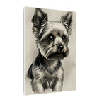 Yorkshire Terrier Charcoal Portrait Canvas Wall Art | Yorkie Dog Lover Gift | Pet Memorial Decor | Ready to Hang Print