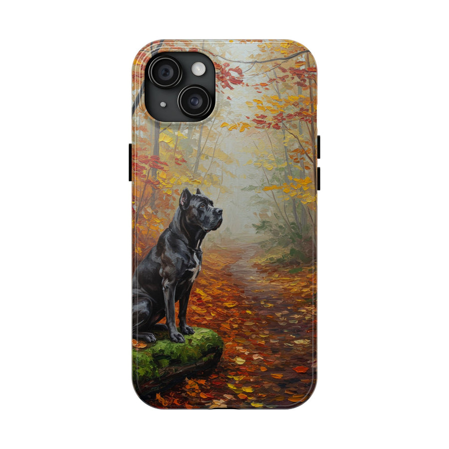 Acrylic Gallery Print Cane Corso - Autumn Woods | Tough Phone Case
