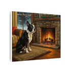 Boston Terrier Wall Art Canvas Print, Dog Lover Gift, Pet Portrait Acrylic Painting Home Decor, Cute Animal Art Gift