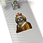 Shih Tzu Kings & Queens Royal Portrait Sticker, Dog Portrait Vinyl Decal, Kiss-Cut Sticker, Shih Tzu Lover Gift