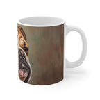 English Bulldog Oil Portrait Ceramic Mug 11oz | Premium Dog Art | Tritan