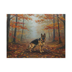 German Shepherd Acrylic Painting Canvas Print, GSD Dog Lover Wall Art, Pet Portrait Gift, Ready to Hang Home Decor for Dog Moms & Dads