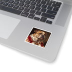 English Bulldog Kings & Queens Royal Portrait Sticker, Dog Portrait Vinyl Decal, Kiss-Cut Sticker, English Bulldog Lover Gift