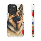 German Shepherd Watercolor Wildflower Field Phone Case | Premium Dog Prints | Tritan — view 3 of 28