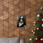 Bernese Mountain Dog Medieval Knight Portrait Matte Poster, Regal Dog Art Print, Bernese Mountain Dog Lover Gift, Wall Art