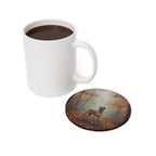 Acrylic Great Dane - Autumn Woods | Cork Back Coaster