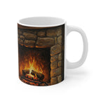 Acrylic Boston Terrier - Winter Hearth | Ceramic Mug 11oz