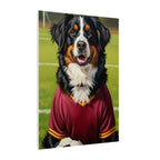 Bernese Mountain Dog Oil Painting Soccer Portrait Canvas Art | Berner Dog Gift | Pet Loss Memorial Wall Art Decor