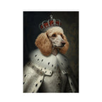 Poodle Kings & Queens Royal Portrait Matte Poster, Regal Dog Art Print, Poodle Lover Gift, Wall Art