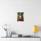 Bernese Mountain Dog Oil Painting Soccer Portrait Canvas Art | Berner Dog Gift | Pet Loss Memorial Wall Art Decor