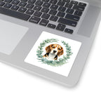 Beagle Watercolor Botanical Wreath Kiss-Cut Stickers | Premium Dog Prints | Tritan — view 5 of 12