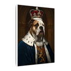 English Bulldog Kings & Queens Royal Portrait Canvas Wall Art, Regal Dog Painting, English Bulldog Lover Gift, Stretched Canvas