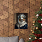 Australian Shepherd Kings & Queens Royal Portrait Matte Poster, Regal Dog Art Print, Australian Shepherd Lover Gift, Wall Art