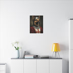 German Shepherd Medieval Knight Portrait Canvas Wall Art, Regal Dog Painting, German Shepherd Lover Gift, Stretched Canvas