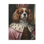 Cavalier King Charles Spaniel Renaissance Royal Portrait Canvas Wall Art, Regal Dog Painting, Cavalier King Charles Spaniel Lover Gift, Stretched Canvas