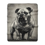 English Bulldog Charcoal Portrait Throw Blanket | Premium Dog Prints | Tritan — view 3 of 9