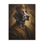 German Shorthaired Pointer Renaissance Royal Portrait Canvas Wall Art, Regal Dog Painting, German Shorthaired Pointer Lover Gift, Stretched Canvas