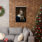English Bulldog Kings & Queens Royal Portrait Matte Poster, Regal Dog Art Print, English Bulldog Lover Gift, Wall Art