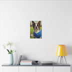 Boston Terrier Oil Painting Soccer Portrait Canvas Wall Art - Dog Lover Gift, Pet Decor, Sports Fan Home Art