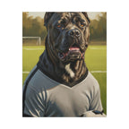 Cane Corso Oil Painting Soccer Portrait Canvas Wall Art | Dog Lover Gift | Athletic Pet Decor