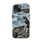 Acrylic Gallery Print Siberian Husky - Coastal Cliffside | Tough Phone Case — view 5 of 28