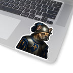 French Bulldog Medieval Knight Portrait Sticker, Dog Portrait Vinyl Decal, Kiss-Cut Sticker, French Bulldog Lover Gift
