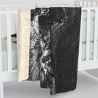 Poodle Charcoal Portrait Throw Blanket | Premium Dog Art | Tritan