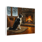 Border Collie Canvas Wall Art, Dog Lover Gift, Pet Portrait Print, Acrylic Painting Style, Animal Home Decor