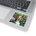 Beagle Watercolor Garden Peek Kiss-Cut Stickers | Premium Dog Prints | Tritan