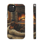 Acrylic Dachshund - Winter Hearth | Tough Phone Case