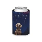 Weimaraner Can Cooler, America 250 Patriotic Dog Art, Independence Day Drink Hugger, Dog Lover Gift, Patriotic Decor