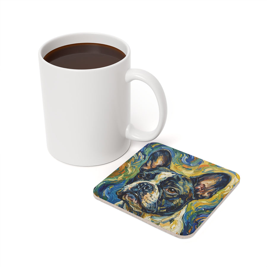 French Bulldog Post-Impressionist Oil Painting Coaster | Dog Lover Gift | Pet Decor for Home | Cute Frenchie Art