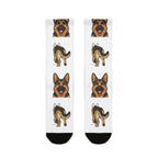 German Shepherd Socks | Fun All Over Print Dog Socks | German Shepherd Mom Gift | Cute Crew Socks for Dog Lovers | Stocking Stuffer