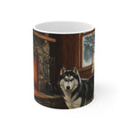 Acrylic Siberian Husky - Winter Hearth | Ceramic Mug 11oz
