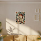 Shiba Inu Comic Book Canvas - Dynamic Pop Art with Halftone Dots, Bold Lines, and Retro Action Dog Wall Decor