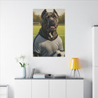 Cane Corso Oil Painting Soccer Portrait Canvas Wall Art | Dog Lover Gift | Athletic Pet Decor
