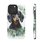 Dachshund Watercolor Botanical Wreath Phone Case | Premium Dog Prints | Tritan — view 3 of 28