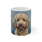 Acrylic Painting Poodle - Coastal Cliffside | Ceramic Mug 11oz